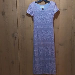 Vintage Jessica Howard Knit Lilac Maxi Dress